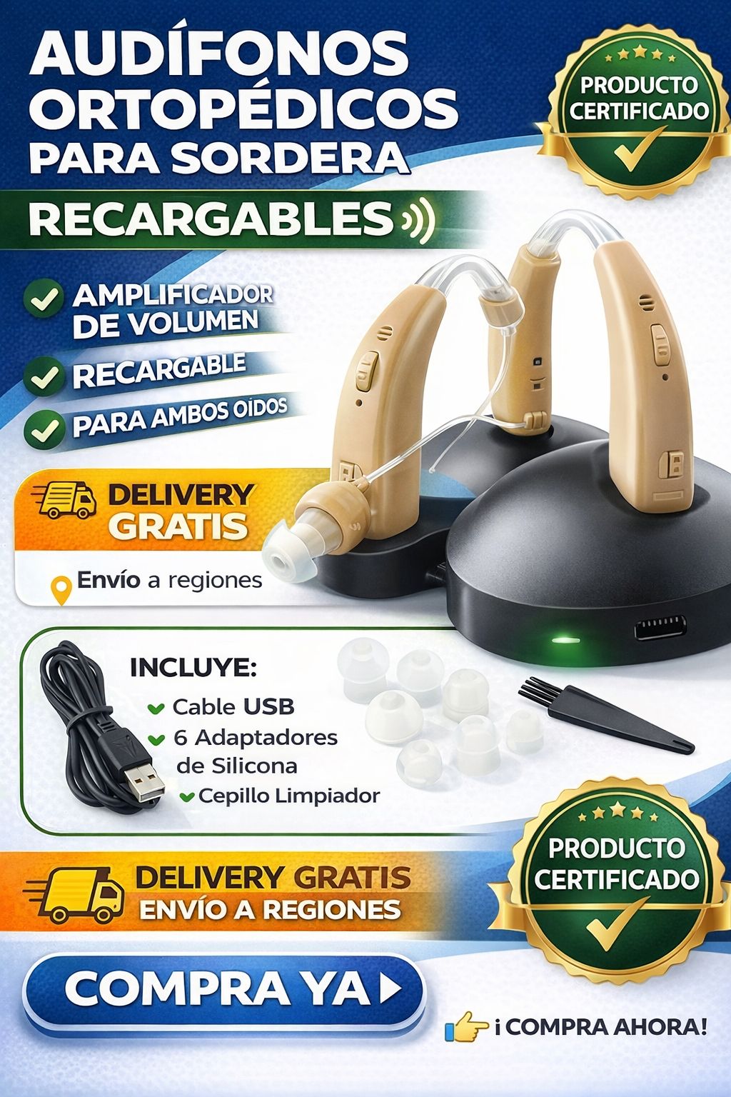 Audífonos ortopédicos para sordera